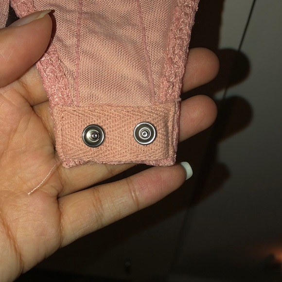 Forever21 pink Lace Mesh Bodysuit - Picture 5 of 5